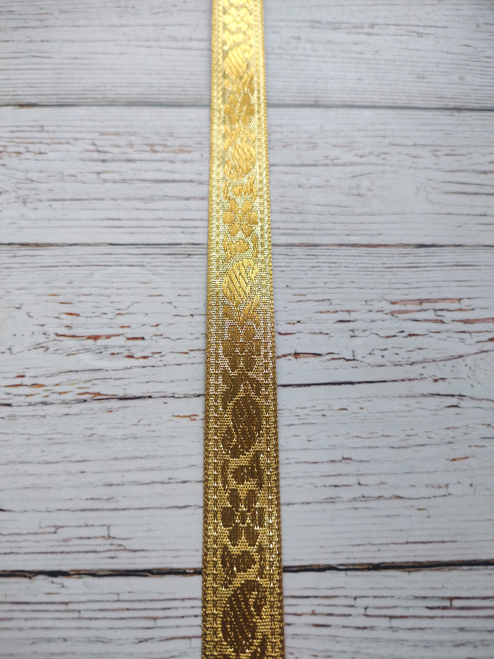 Cinta Jacquard Dorada por metro 5