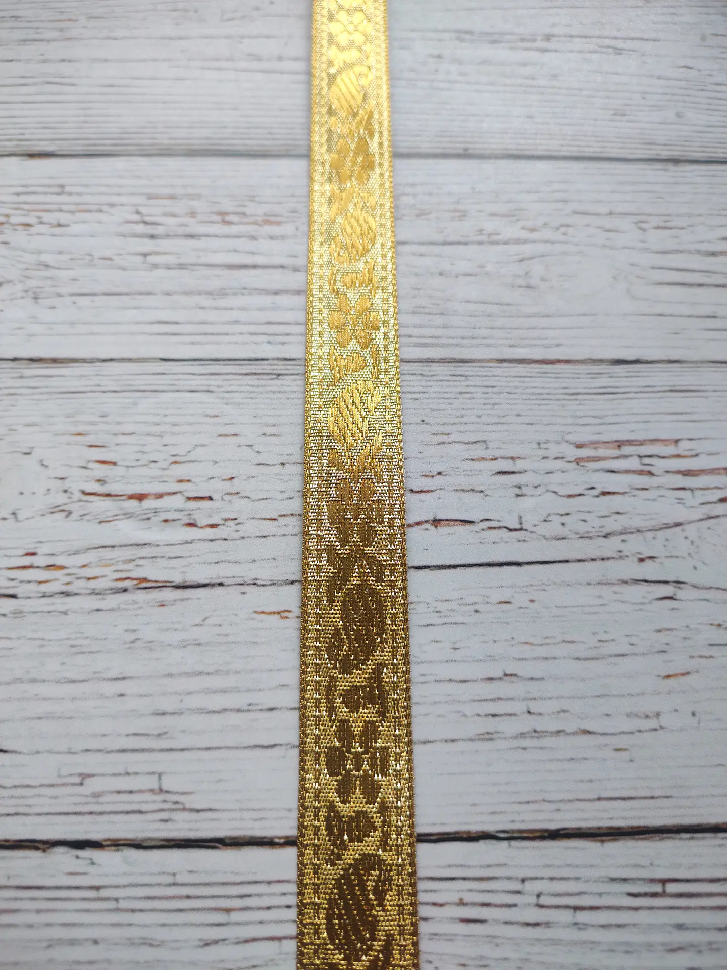 Cinta Jacquard Dorada por metro 5