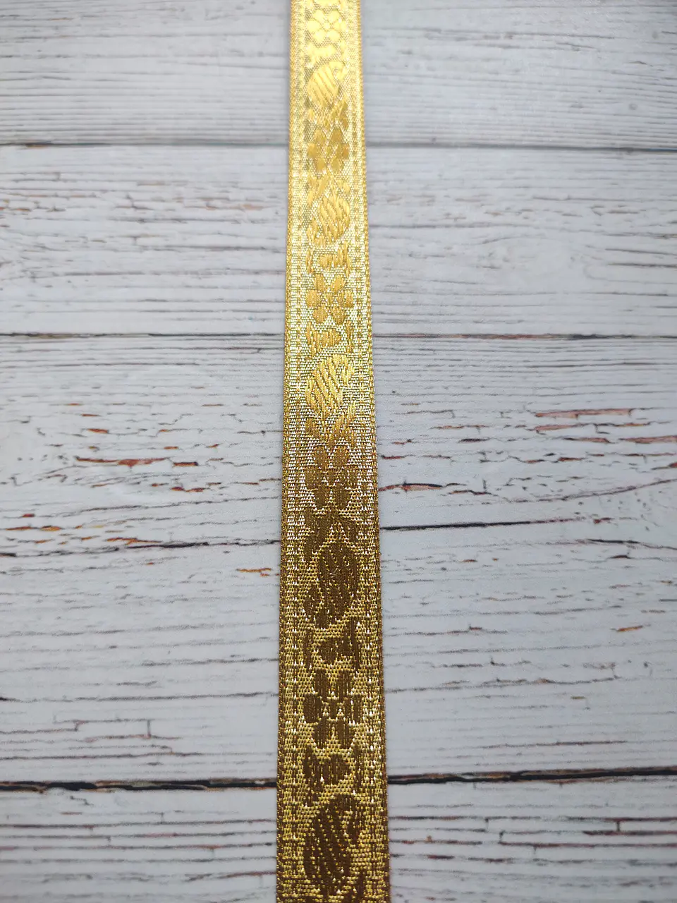 Cinta Jacquard Dorada por metro 5