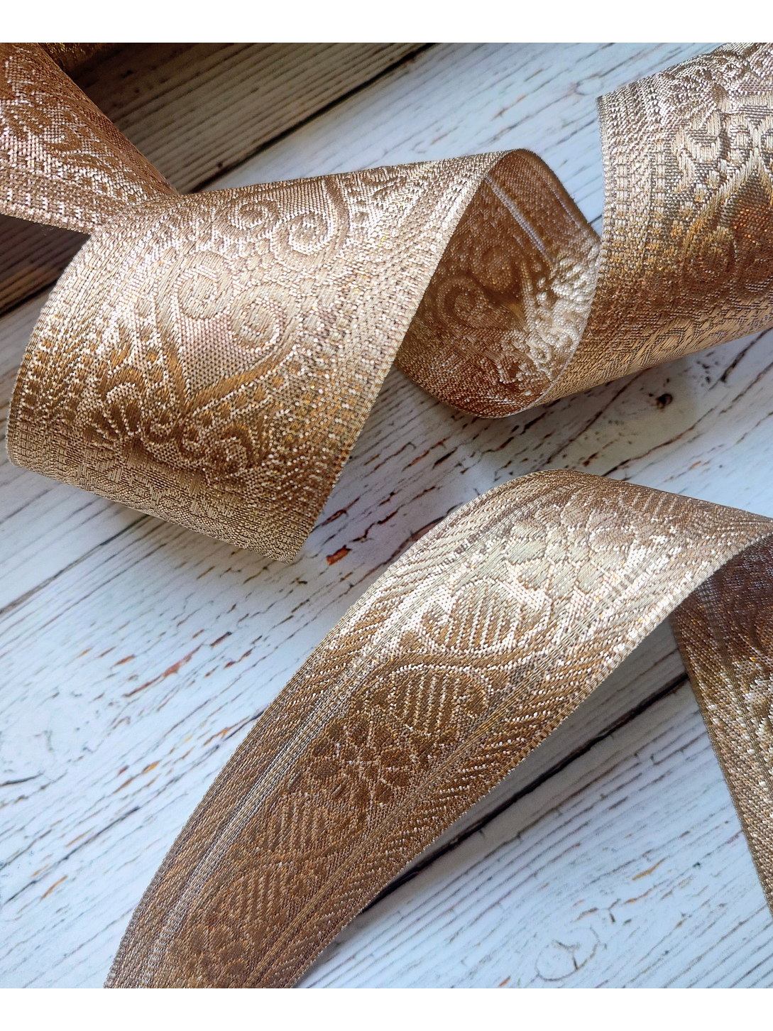 Cinta Jacquard Cobrizo por metro 1