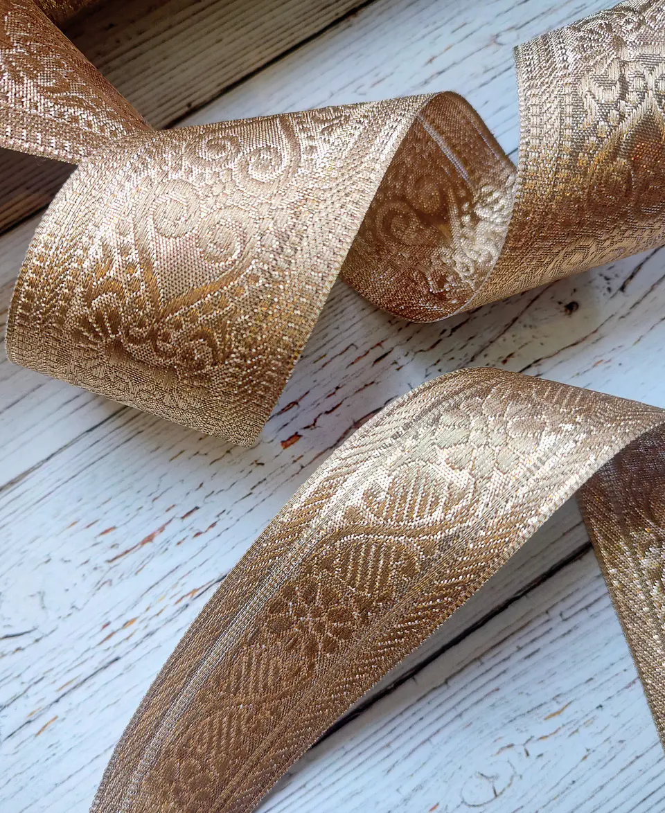 Cinta Jacquard Cobrizo por metro 1