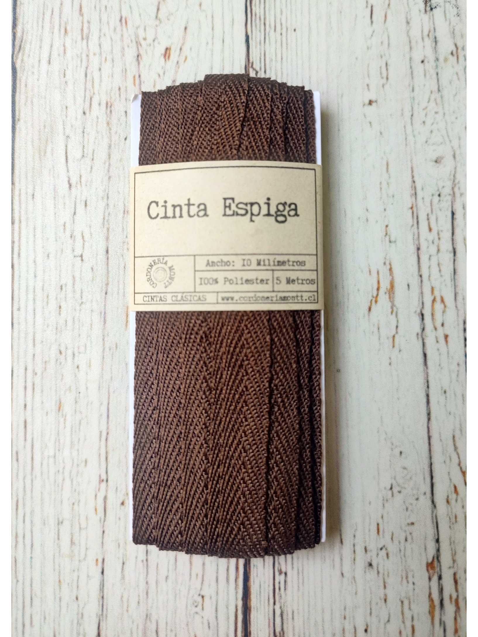 Cinta Espiga poliéster 10mm 5mts 16