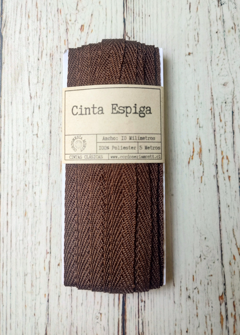 Cinta Espiga poliéster 10mm 5mts 16