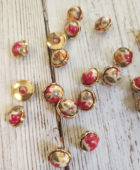 Set 6 Botones Poinsettia