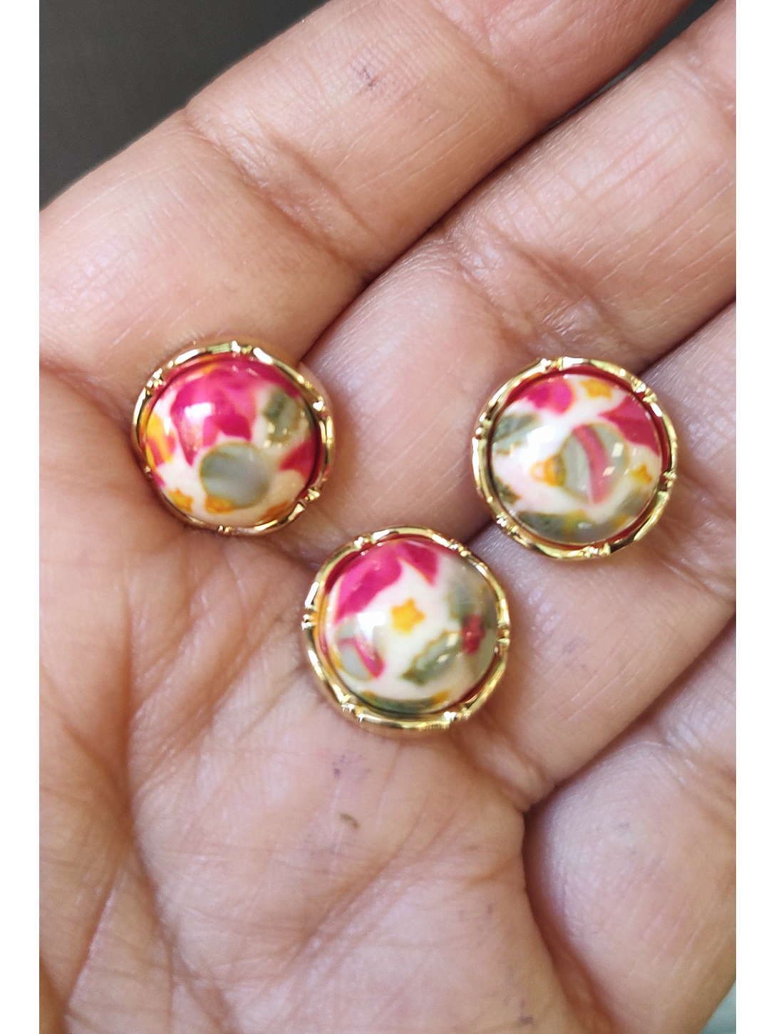 Set 6 Botones Poinsettia 1