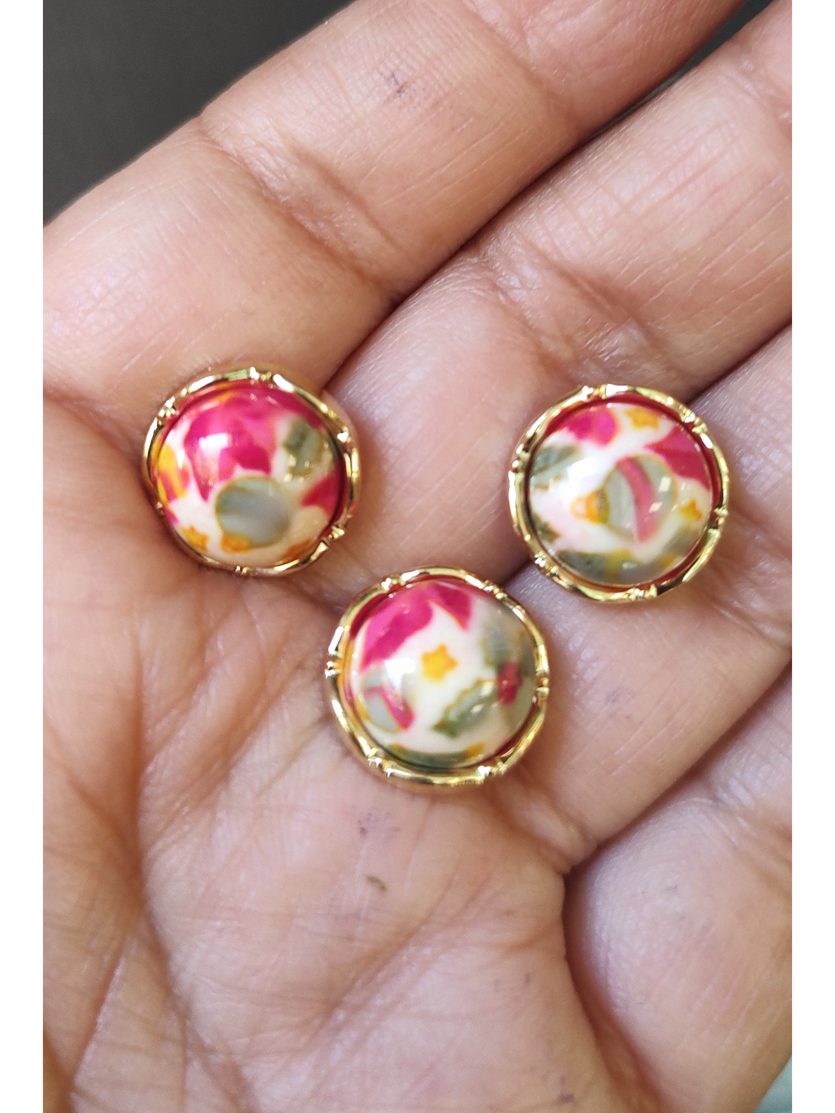 Set 6 Botones Poinsettia 1