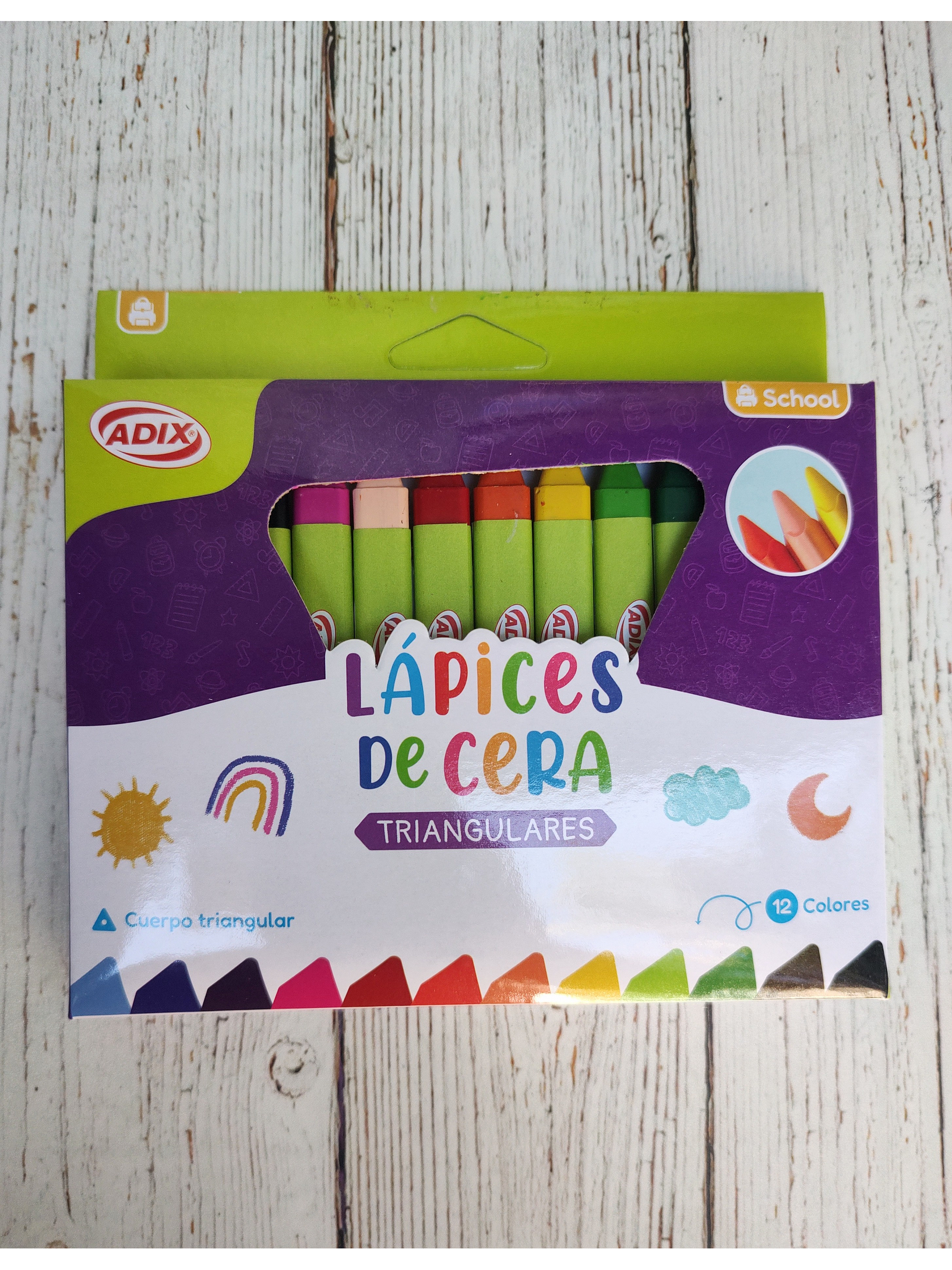Lápices de cera triangulares 2