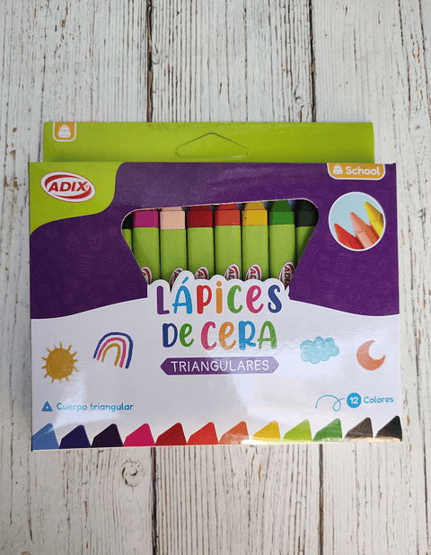 Lápices de cera triangulares