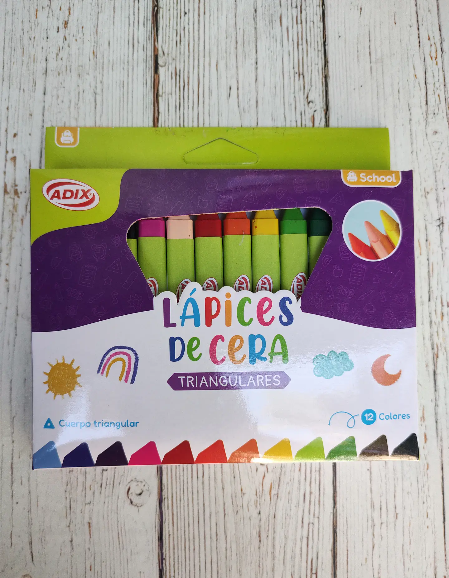 Lápices de cera triangulares 2