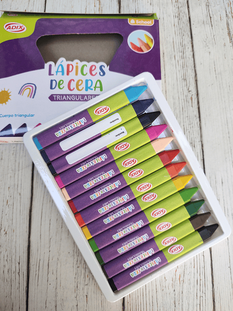 Lápices de cera triangulares