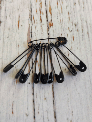 Set Alfileres de gancho negro 22mm