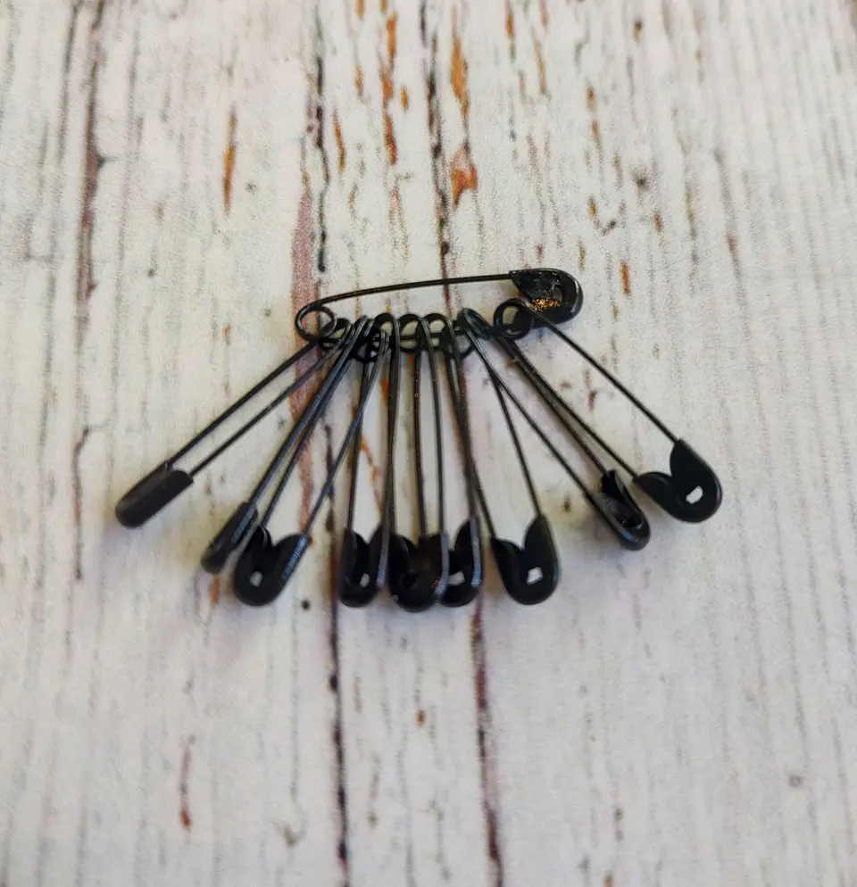 Set Alfileres de gancho negro 22mm 1