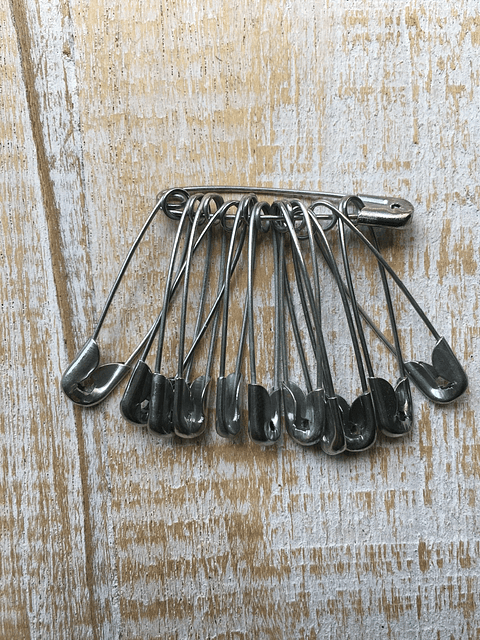 Set Alfileres de gancho plateado 22mm