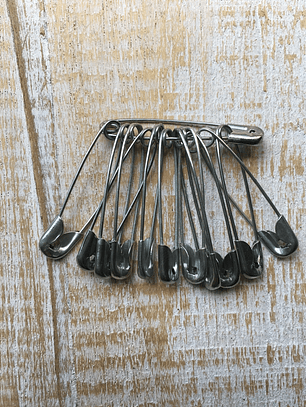 Set Alfileres de gancho plateado 22mm