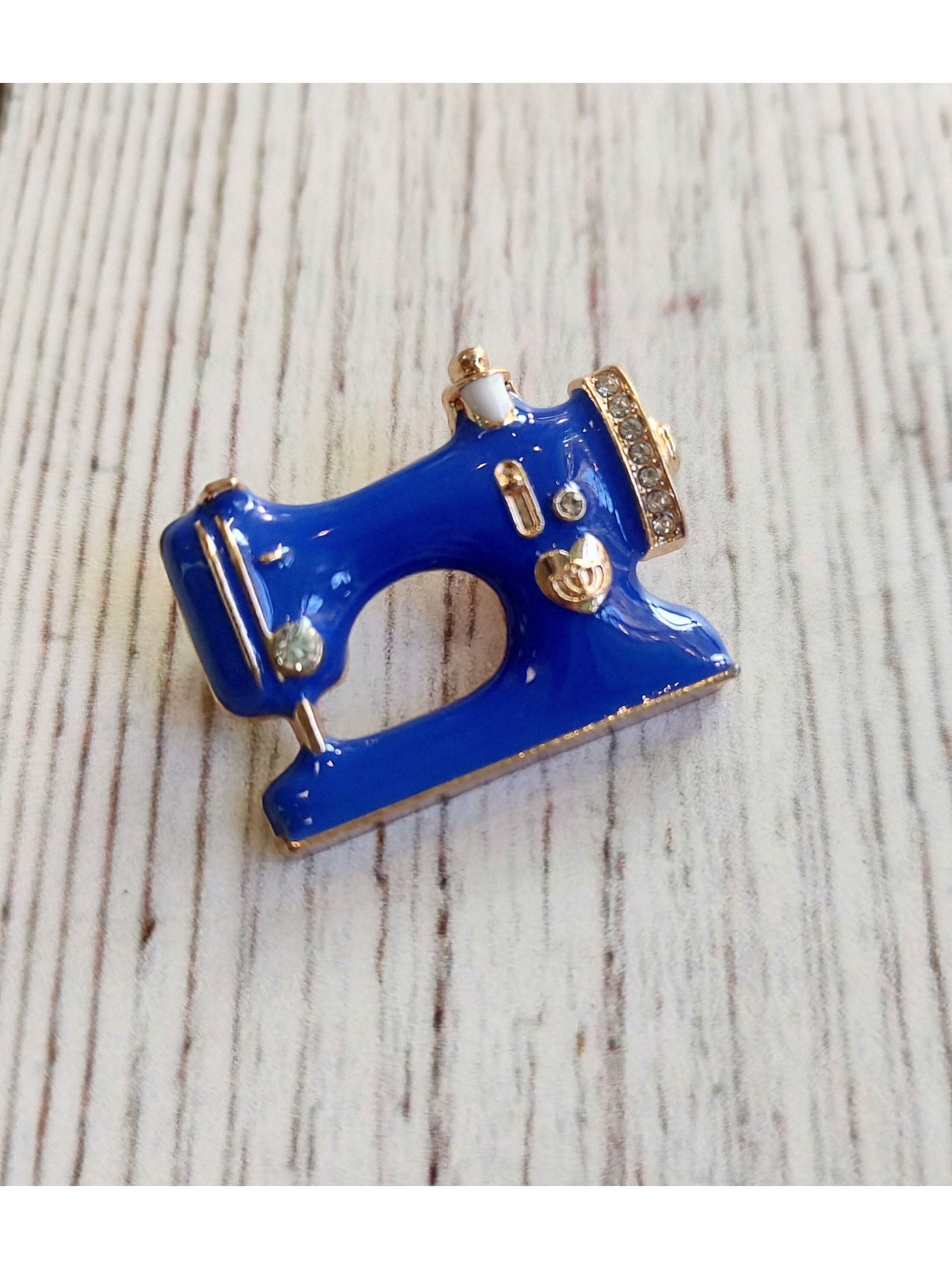 Prendedor Máquina de Coser Azul 1