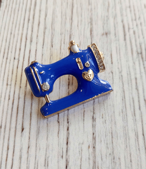 Prendedor Máquina de Coser Azul