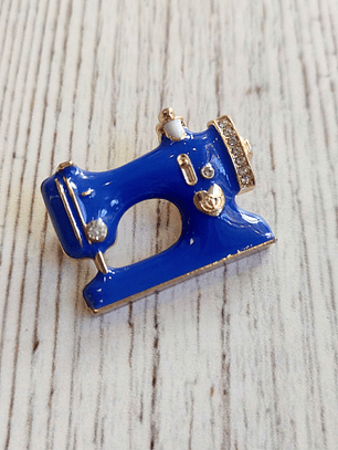 Prendedor Máquina de Coser Azul