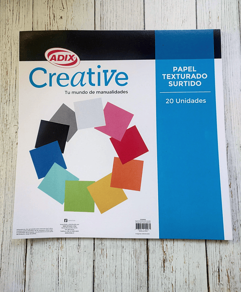 Papel Texturado surtido 20 hojas