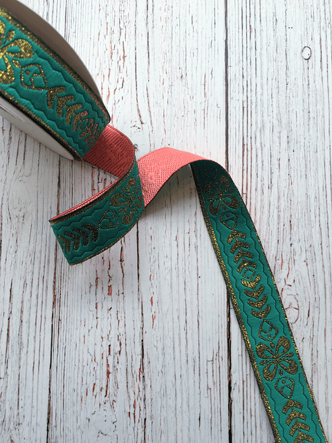 Cinta Étnica Hojas Verde 3 mts