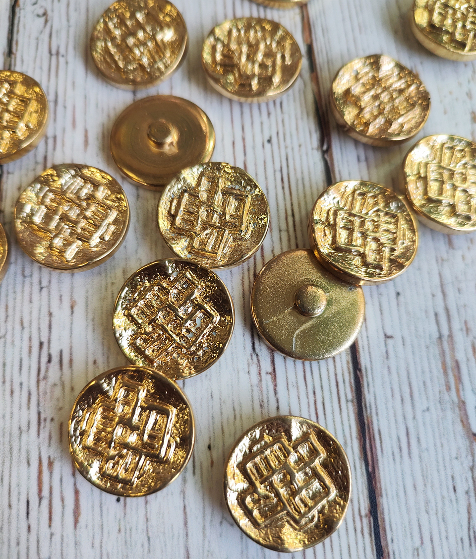 Botones Dorados Relieve 25mm 1
