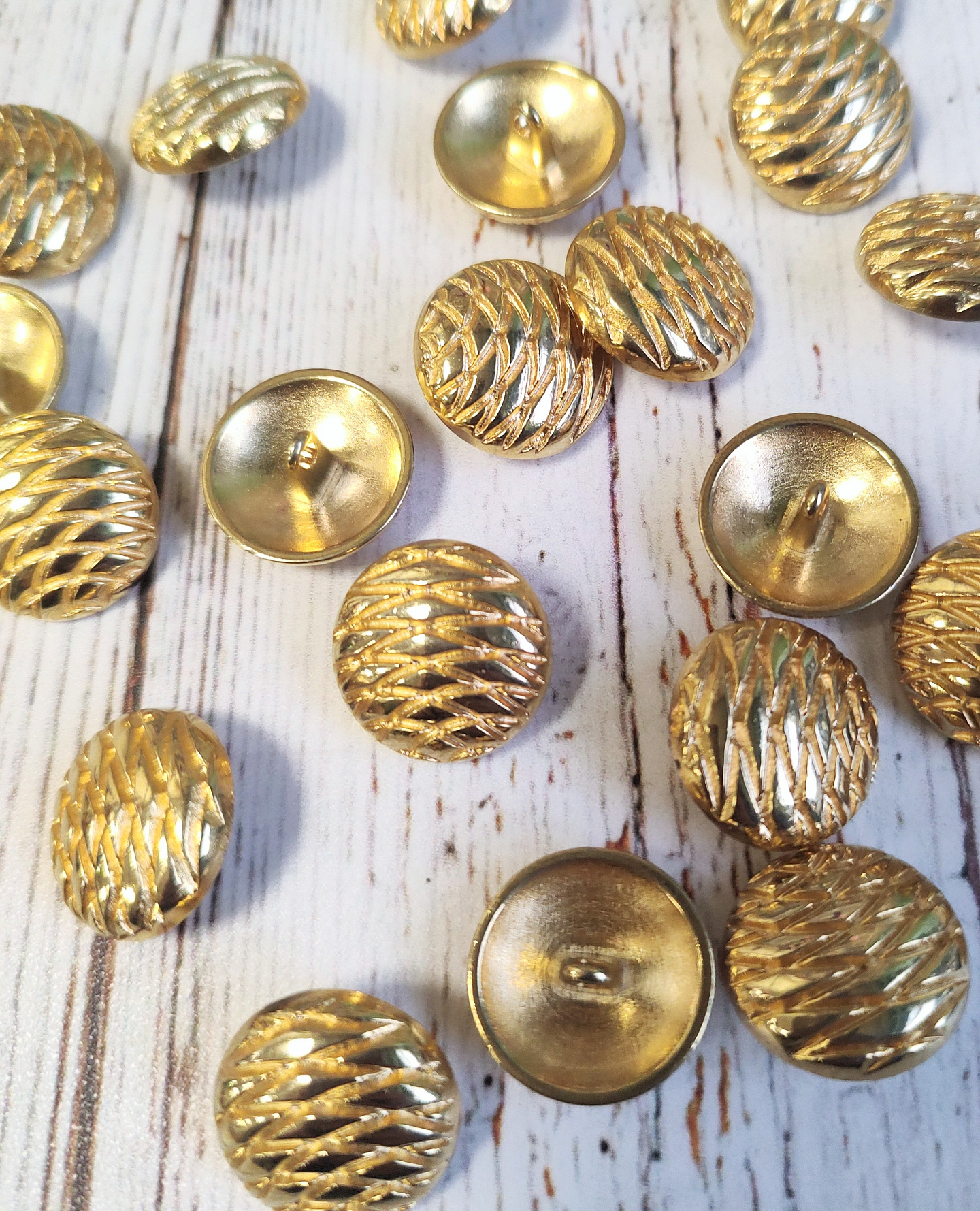 Botones Cúpula Dorada 22mm 1