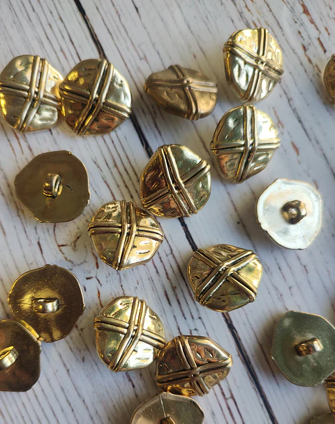 Botones Hogaza dorados unidad