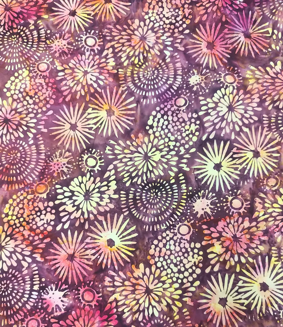 Tela 100% Algodón Batik Bunga 1