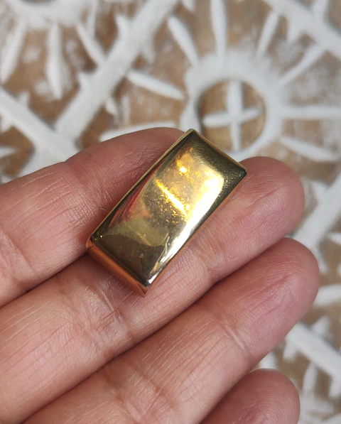 Botón Bronce Rectangular 25mm