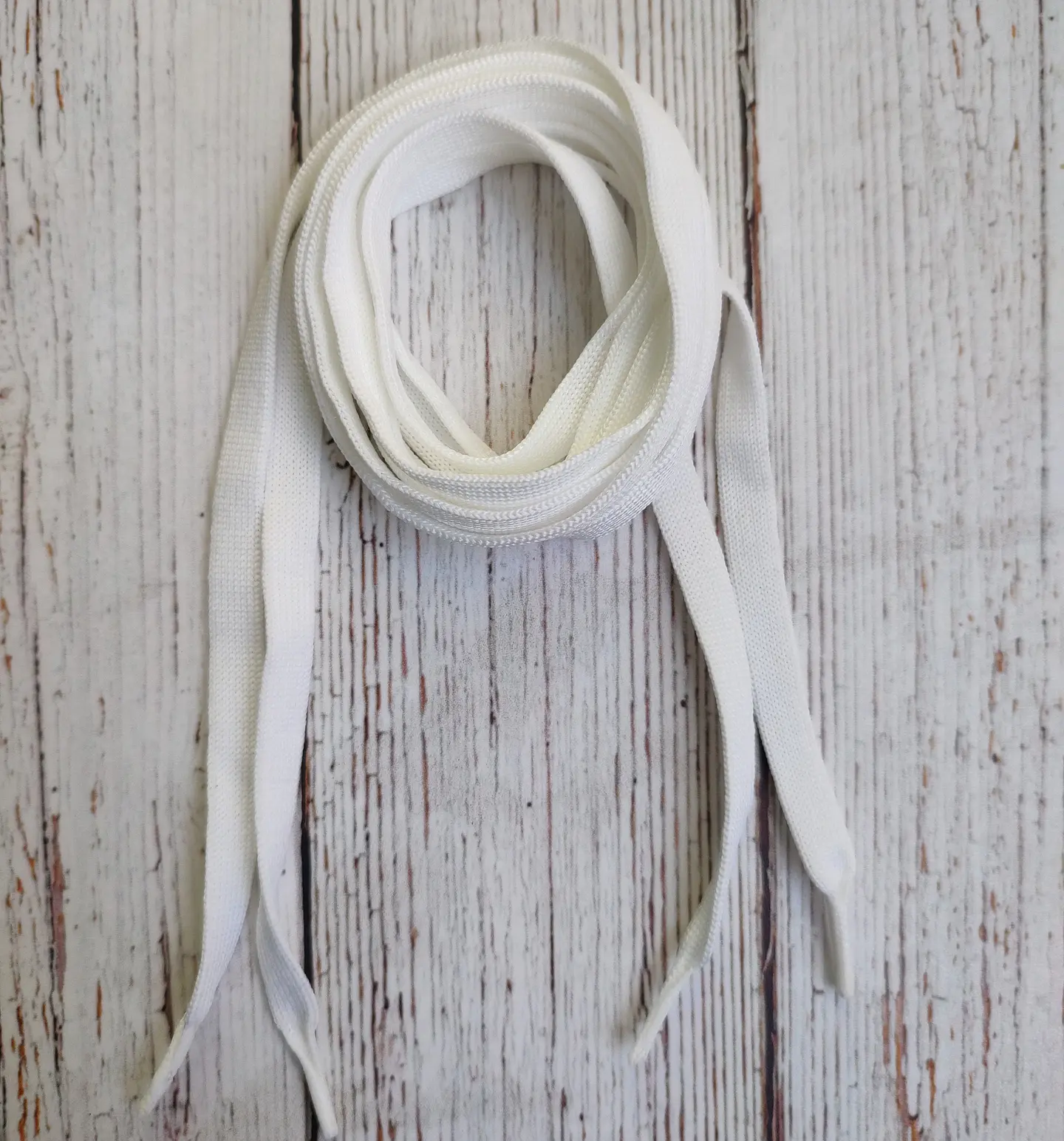 Cordones Zapatillas planos Blancos 120cm 1