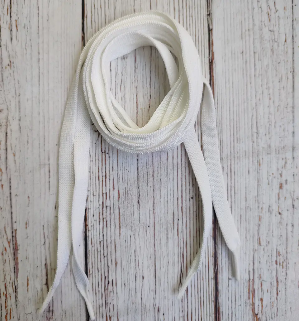 Cordones Zapatillas planos Blancos 120cm 1