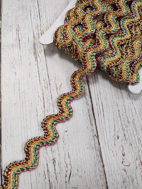Cinta Ondas Arcoiris metalizada