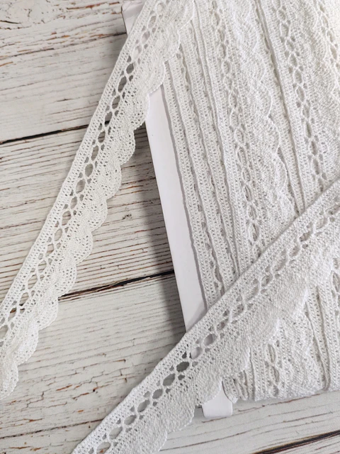 Macramé algodón blanco 25mm