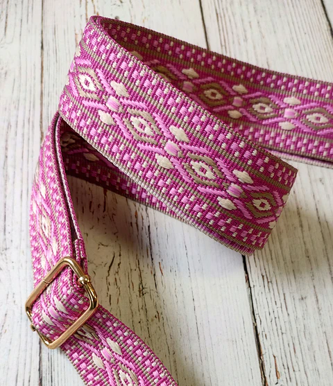 Correa para bolso Geo Fucsia