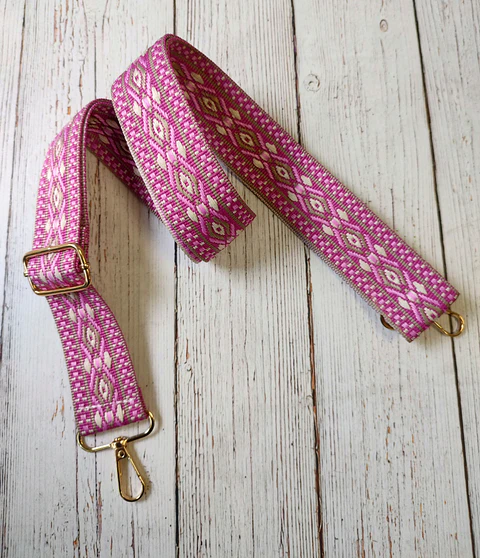 Correa para bolso Geo Fucsia