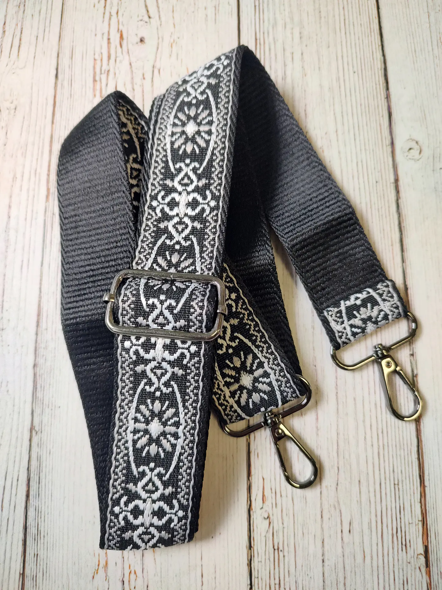 Correa para bolso Folk Negro 2