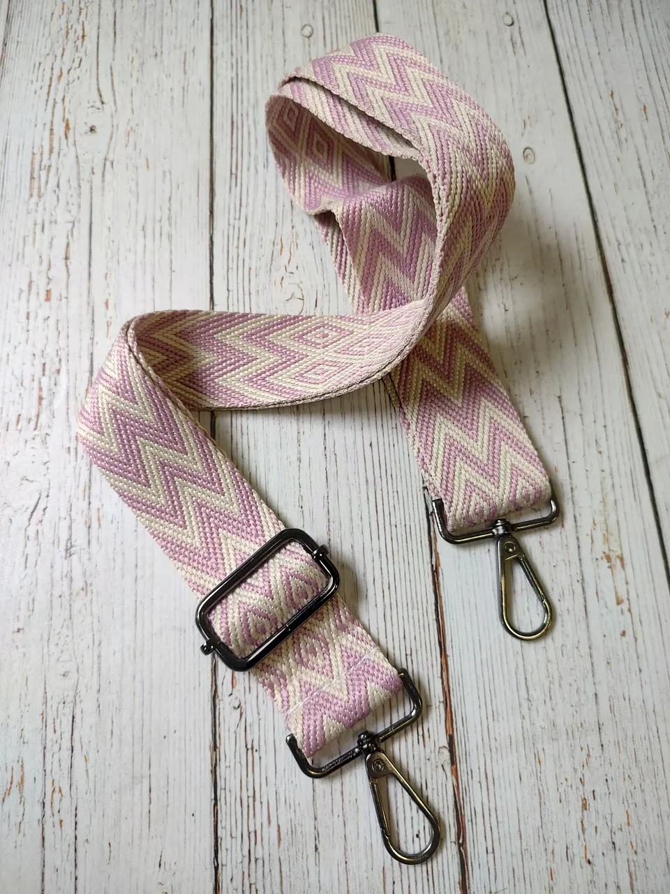 Correa para bolso Chevron Malva 1