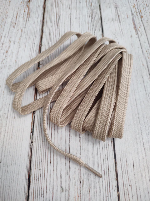 Cordones Zapatillas planos Beige 120cm