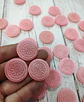 Set 6 botones Mandala Flor Rosado 23mm - Miniatura 1