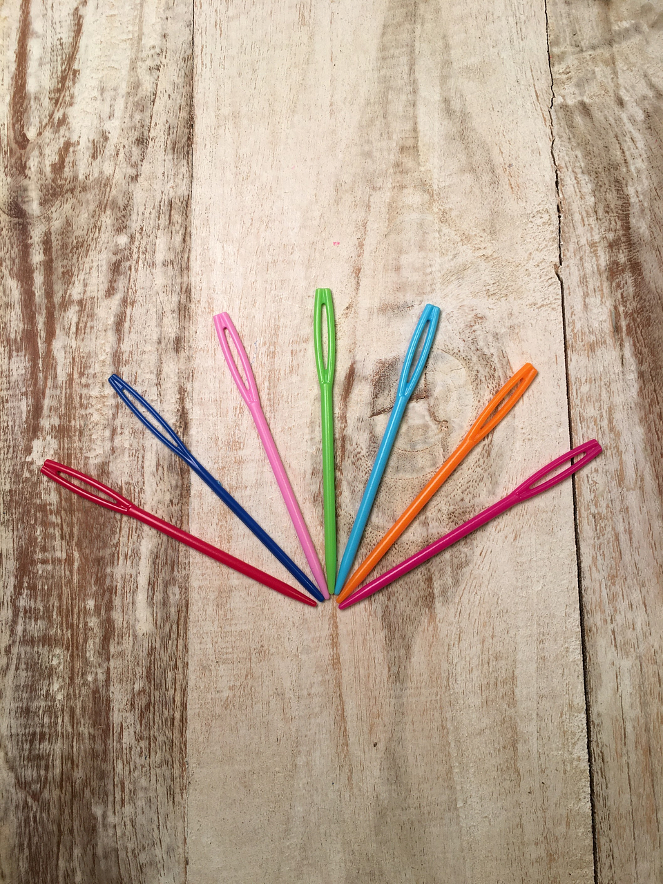 Agujas plásticas para lana 1