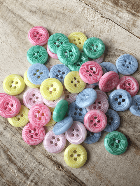 Set 6 botones marmoleados