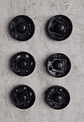 Set 6 broches a presión negro - Miniatura 1