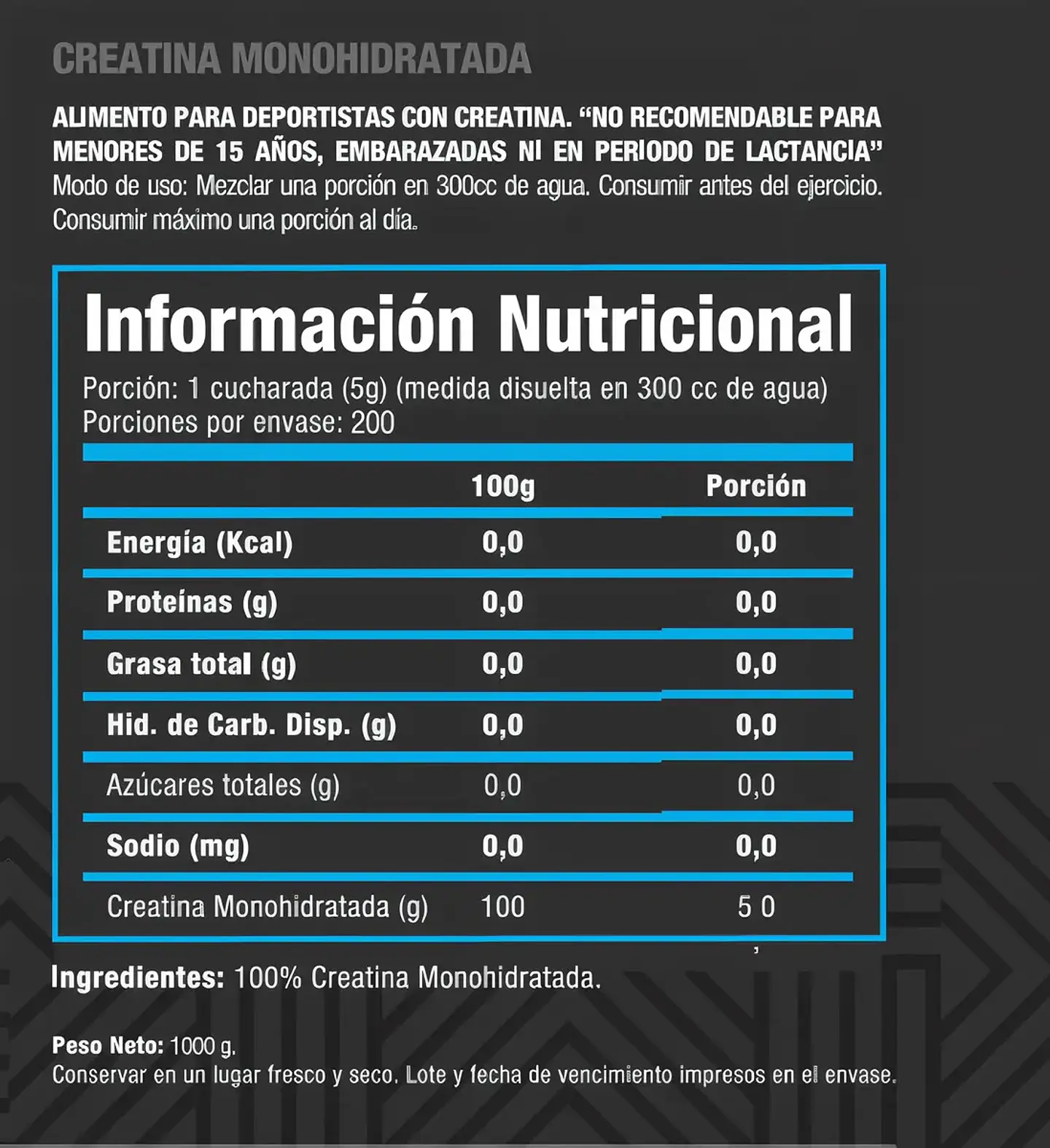CREATINA MONOHIDRATADA 1 KG - PRIMETECH 3