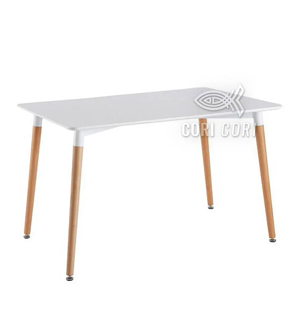 Comedor Mesa Rectangular Melamina 120 x 80 +  4 Sillas Eames