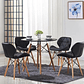 Comedor Diamante 80cms + 4 Sillas Eames Mariposa Ecocuero - Miniatura 1