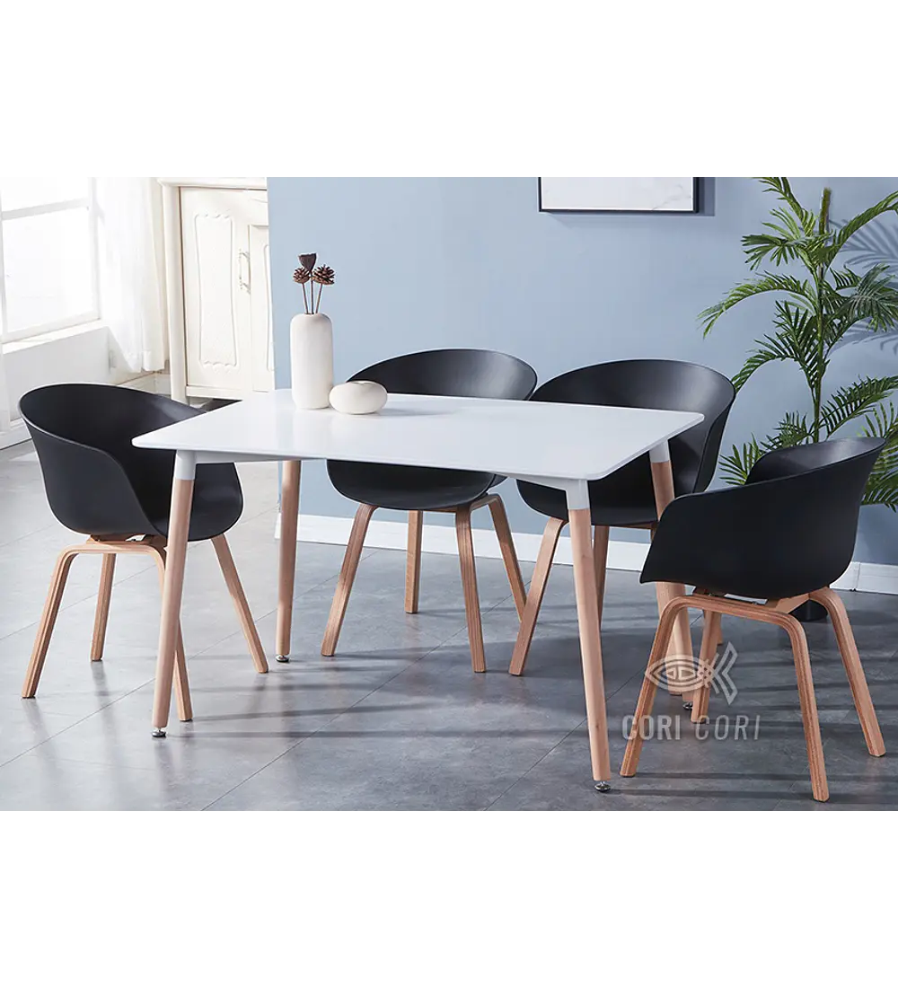 Comedor Mesa Rectangular 120x80cms + 4 Sillas Cup