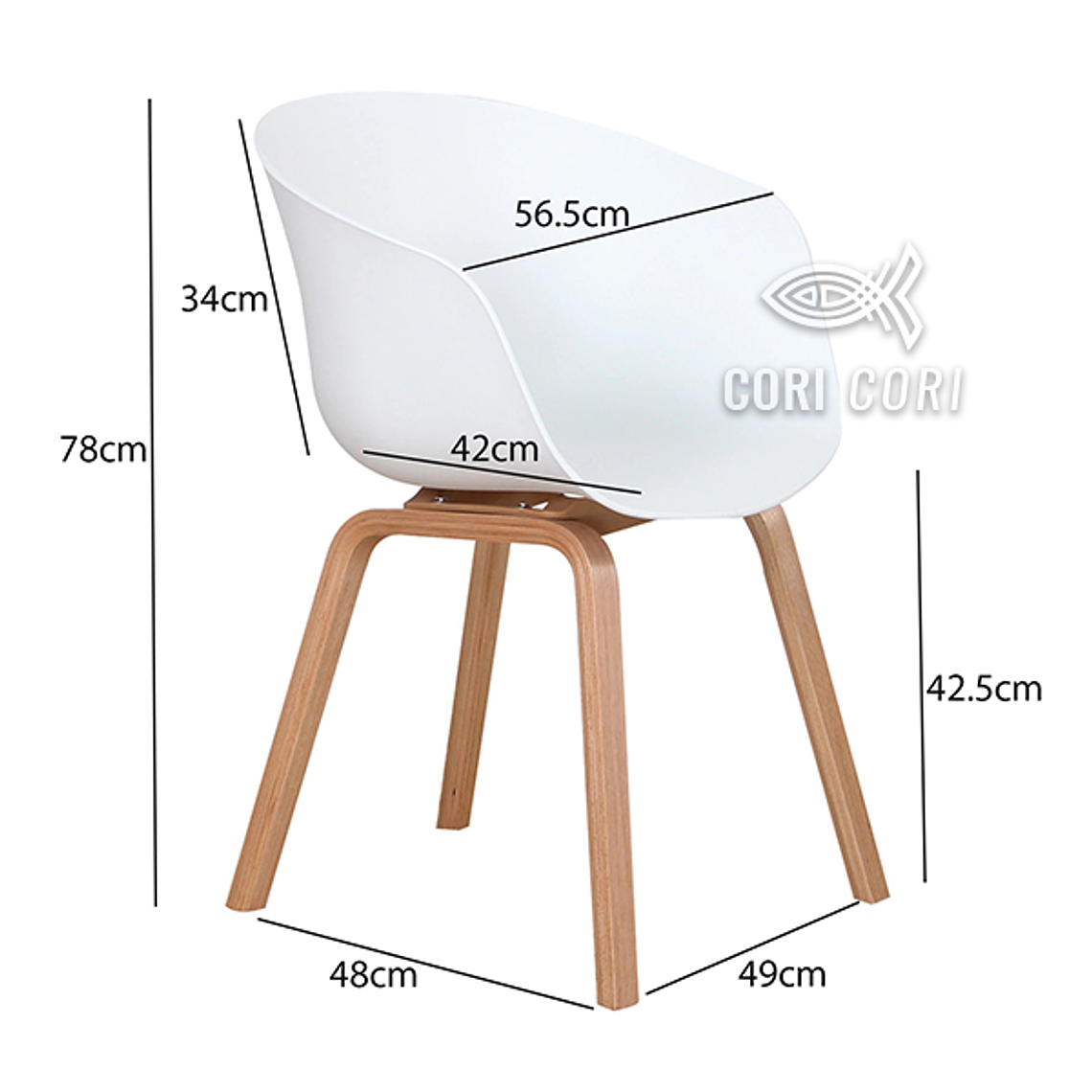 Comedor Mesa Rectangular 120x80cms + 4 Sillas Cup 5