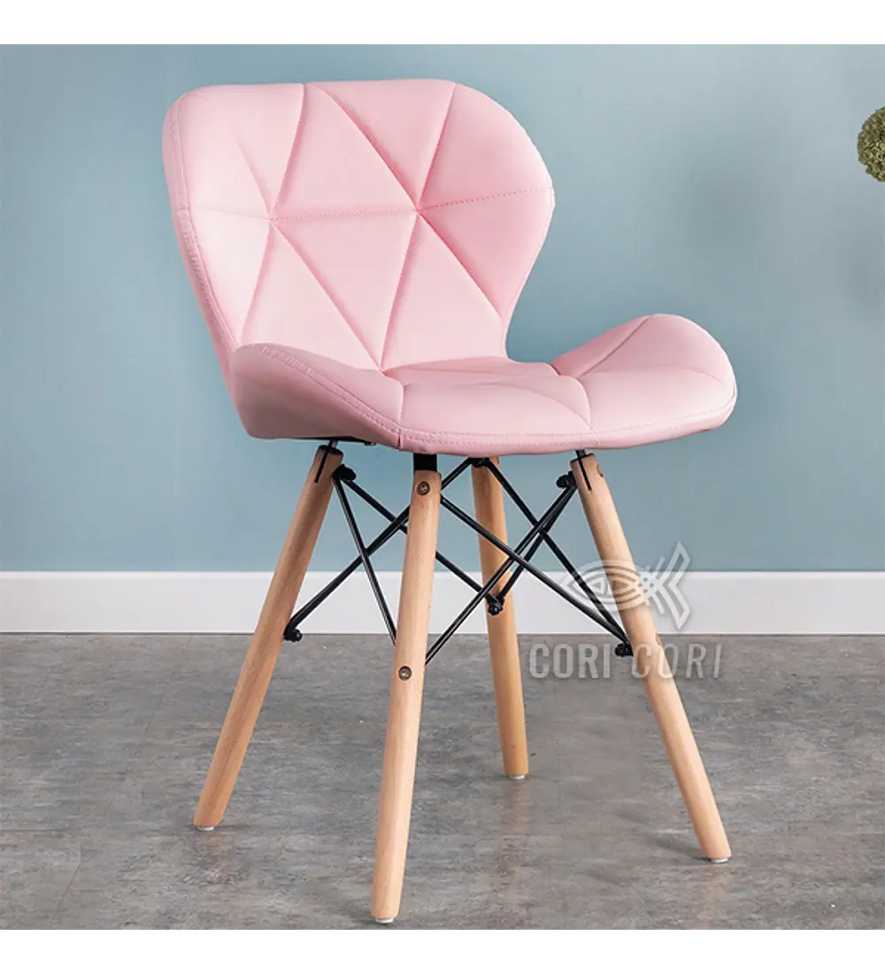 Mesa Crox 140 x 80 + 6 Sillas Eames Mariposa Ecocuero