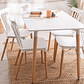 Comedor Mesa Rectangular Melamina 120 x 80 + 4 Sillas Windsor  - Miniatura 1