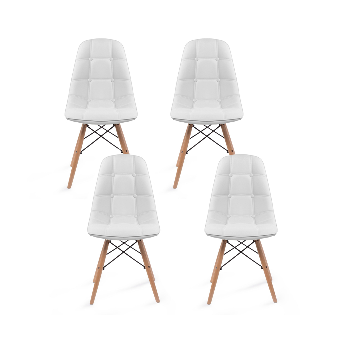 Pack 4 Sillas Capitonne Eames Ecocuero