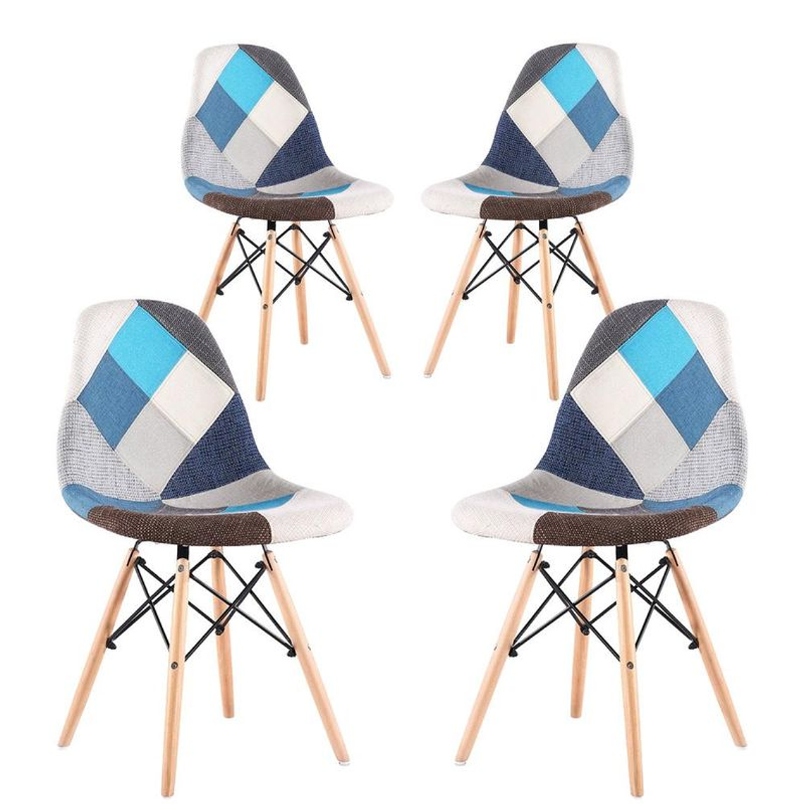 Pack 4 Sillas Patchwork Celestoide 1